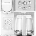 Cuisinart Coffee Maker, 12-Cup Glass Carafe, Automatic Hot & Iced Coffee Maker, Single Server Brewer, Stainless Steel, SS-16W, White (White)