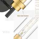 Emak Black and Gold Sconces Wall Decor Set of 2, Bathroom Vanity Light with Clear Glass Shade, Modern Wall Sconce for Bathroom, Bedroom, Living Room, Hallway, WS085-BKBGD-2PK, Black Gold & Clear Glass, 13 inch - 2PC