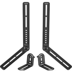 XINLEI Universal Sound Bar Mounts with Detachable Long Extension Plates Fits Most 23 to 65 Inch TVs Soundbar TV Mount Bracket Above or Under TV, up to 22 lbs SBR303