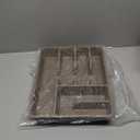 Mueller Flatware Kitchen Drawer Organizer, 19.7" x 15" Silverware Organizer, 6 Compartments, Heavy-Duty, Cutlery Tray for Utensils or Stuff, Dining Room, Living Room, Large, Gray