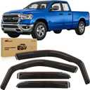 Nilight in Channel Rain Guards for Dodge RAM 1500 2019 2020 2021 2022 2023 2024 Quad Cab Original Window Deflectors, Vent Window Visors-4PCS