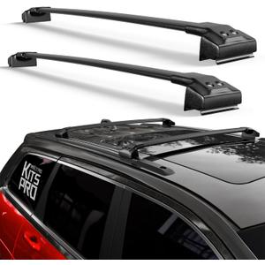 KitsPro 260lb Roof Rack Cross Bars for 2011-2021 Jeep Grand Cherokee (ONLY FIT Factory Grooved Side Rails), Matte Black Heavy Duty Aluminum Cargo Crossbar