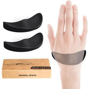 JIKIOU Right-Handed Truly Ergonomic Wrist Rest for Mouse 2 Pack, Carpal Tunnel Support, Pain Relief, Anti-Fatigue, Easy Glide, Office Computer Laptop Gaming Black JIKIOU Right-Handed Truly Ergonomic Wrist Rest for Mouse 2 Pack, Carpal Tunnel Support, Pain Relief, Anti-Fatigue, Easy Glide, Office Computer Laptop Gaming Black