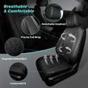 Seat Covers for Honda CRV 2026 2025 2024 2023 EX, EXL, LX, Sport, Touring, Special Edition, Hybrid & Gas, 1:1 Custom Faux Leather Seat Covers Full Set - Black