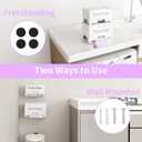 STWWO 2-Pack Trash Bag Holder Dispenser, Stackable Garbage Bag Dispenser, Extra Large Trash Storage Organizer for Kitchen Laundry Under Sink, Wall Mounted or Freestanding, Metal White