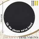 BreezeHug Board for Travel Magnets, 20" Round Metal Magnetic Custom Board for Souvenir Magnets, Photos & Keepsakes, Decorative Travel Memory Wall Art, Heavy-Duty Metal Panel Gift for Travelers