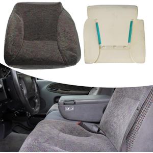 Mist Gray Driver Side Cloth Seat Cover + Foam Cushion Replacement for 1998-2002 R-a-m 1500 2500 3500