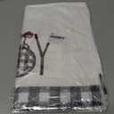 Artoid Mode Black White Buffalo Plaid Xmas Trees Joy Christmas Kitchen Towels Dish Towels, 18x26 Inch Seasonal Winter Decoration Hand Towels Set of 2