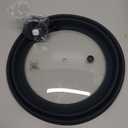 Microwave Splatter Cover Glass 10.5 Inch Microwave Cover for Food with Handle Collapsible Silicone Microwave Cover with Steam Vent for Pot Plate Bowl (Black)