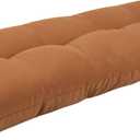 FUNHOME Outdoor Bench Cushion 48 x18 inch with Non-Slip Grips,Water Resistant Porch Swing Cushion,Bench Pillow Pads,Tufted Cushions for Patio Garden Furniture,48" Seat Cushions(Caramel Orange)