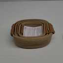 Beautiful Storage Basket Set of 5 - Sturdy Jute Rope Baskets for Shelves Are Perfect for Organizing Your Home - Quality Storage Bins Easily Fit With Any Nursery or Bedroom Decor
