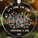 Funny Christmas Ornaments, Funny Mom Ornaments - Christmas Ornament Mom, Coworker - Its Fine Everythings Fine Funny Gifts - Acrylic Ornament 2025
