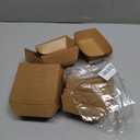 ZORRITA 1/2 Lb Small Paper Food Trays, 120 Pack Disposable Food Boats Mini Brown Paper Serving Baskets for Party Nachos Fries Tacos Snacks Treats