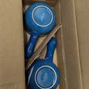 LE TAUCI Soup Bowls with Handle, 15 Oz Ceramic French Onion Soup Bowls, Large Soup Crocks Oven Safe for Stew, Onion, Soup, Chilli, Set of 4, Ceylon Blue