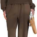 KFUBUO Fall Outfits for Women 2025 2 Piece Lounge Sets Long Sleeve Sweatshirt and Wide Leg Pants Tracksuits Casual Sweatsuit