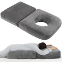 Pregnancy Pillows for Sleeping, 45.3 Inch Pregnancy Massage Pillow Full Body Pillow with Removable Cover  Support for Back, Legs, Belly, HIPS for Pregnant Women (Dark Grey)