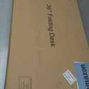 TEMI Small Computer Desk Folding Table - 35.8" Foldable Office Desk, No Assembly, Perfect for Small Spaces in Bedroom, Dorm, or Apartment, Portable Mini Desk or Study Table with Compact Design, Brown