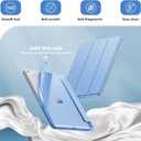 INFILAND Case for iPad 6th / 5th Generation (2018/2017) iPad 9.7 Inch case, iPad Air 2, Slim Stand Crystal Clear Protective Smart Cover Auto Wake/Sleep (Blue)
