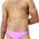 Speedo Men's Swimsuit Brief PowerFlex Eco Solar (38, Neon Violet)
