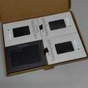 SPOTMINDERS Apple MFI Certified Wallet Tracking Card Black 4-Pack - Works with Apple Find My Rechargeable Tracker IP68 Waterproof 0.07in Slim iPhone Item Finder Smartcard for Luggage Tags Purse Keys