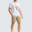 G Gradual Men's Casual Shorts 7" Lightweight Golf Shorts for Men Stretch with 3 Pockets Quick Dry Breathable Work Shorts (L)