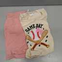 Toddler Baby Girl Game Day Outfit Summer Clothes Ball Theme Embroidery Short Sleeve T-Shirt Shorts 2Pcs Set (Pink)
