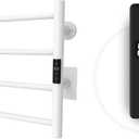 Odass | Towel Warmer | Built-in Timer with Led Indicators | Timer Modes: 1 H to 8 H, ON/Off | Temperature 30 to 60 °C (86 to 140 °F) | Wall Mounted | 4 Bars | Matt White