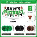 Football Birthday Party Decorations - Happy Birthday Banner, Themed Party Supplies, Pom Poms