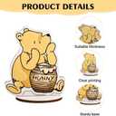 The Winnie Bear Wooden Table Centerpieces for Birthday Party/Baby Shower Decorations, Set of 12