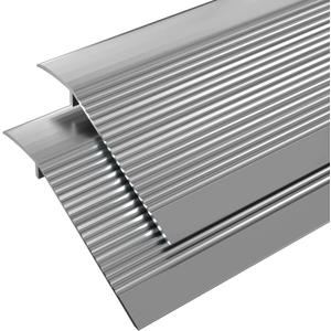 Metal Floor Transition Strip, Aluminum Threshold for Doorways, for Gap from 0.4″to 1.6″, for Doorways Tile Wood Vinyl Laminates, Size 36in x 4in x 1.32 in (Silver, 2pack)