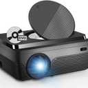 DVD Projector Portable Built in DVD Player HD 1080P Supported Movie Projector for Outdoor Use Compatible with HDMI, USB, AV, TF, VGA, TV Stick