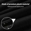 2 x Docoper Plastic Table Cloth Disposable 3 Pack 54x108 Inch Black Table Cover | Rectangular Table Cloth Leakproof Party Tablecloth Disposable Decorative for Weddings Picnic Shower Birthday Wedding BBQ, 54" X 108" Rectangle