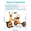 Kids Tricycle for Preschool Ages 3+, Ideal Outdoor Playground & Daycare Yard Trike, Durable Metal Pedal Trike, Sturdy Carbon Steel Frame, Solid Rubber Wheels, for Boys and Girls
