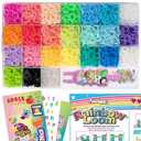 Rainbow Loom: 9,000 Bands AutoLoom Creation Case with 50 Beads & 3 Sticker Sheets – DIY Bracelet & Jewelry Making Kit for Kids 7+