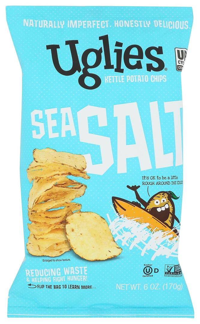 Uglies Snacks, Chips Potato Original Sea Salt, 6 Ounce (EXP 12/05/26)