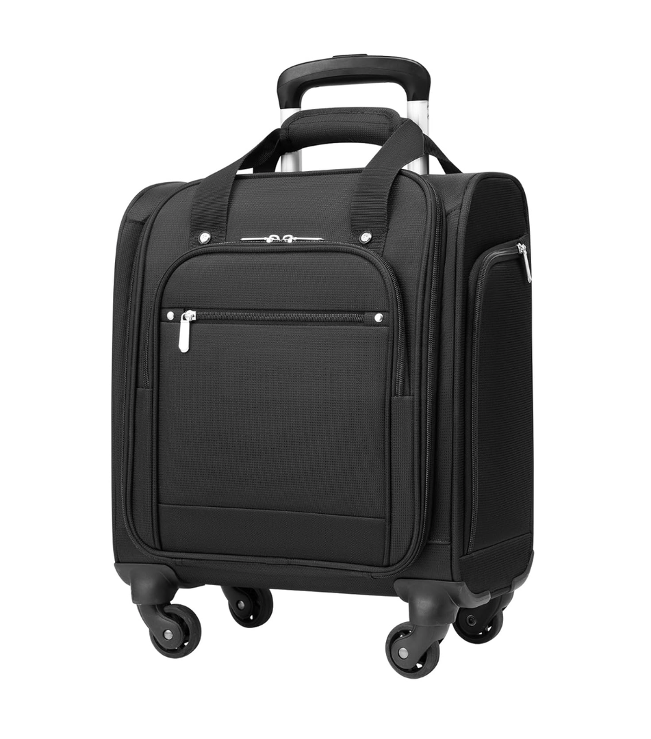 Coolife Underseat Carry On Luggage Softside Lightweight Rolling Travel Bag Spinner Suitcase