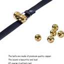 Leather Dog Doorbells for Door Knob, Adjustable Brass Potty Training Bells for Puppy to Go Outside, Easy Dog Door Bell for Potty Training