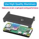 GeeekPi Zero W Kit for Raspberry Pi Zero W Board, with Pi Zero W Aluminum Case, Copper Heatsink, 20Pin Header, Micro USB to OTG Adapter, Switch Cable and HDMI Adapter