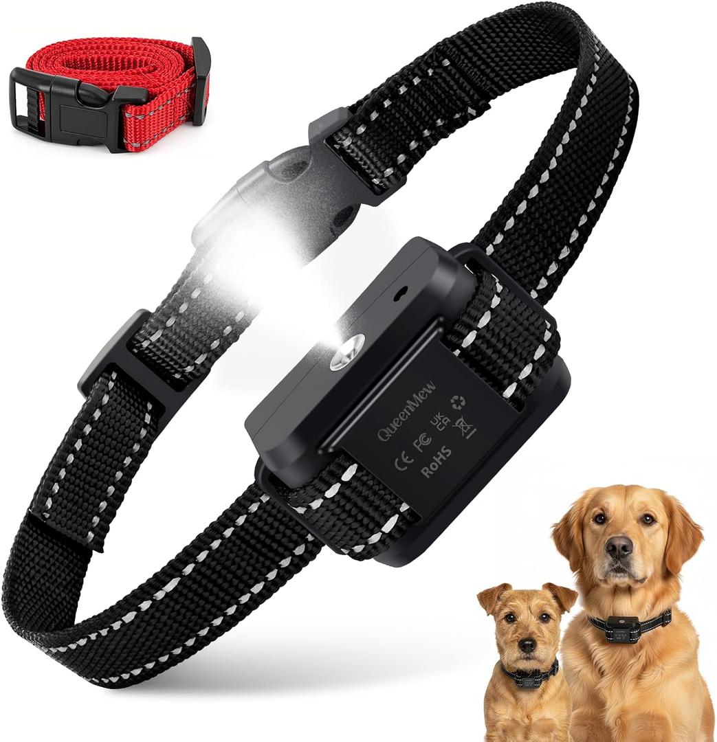 Citronella Dog Bark Collar, Dog Bark Collar for Large Medium Small Dogs, Bark Collar with Adjustable Spray & Sensitivity, Rechargeable Anti-Bark Collar for Dogs with Safe, 2 Collar Straps(Black)