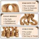 COOKOO 9 Packs 30 Inch Pre Stretched French Curly Braiding Hair Blonde 85g/pack Easy Braid Crochet Hair Big Wavy Braiding Hair Extentions for Senegalese Twist Hair 27#
