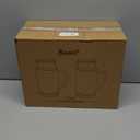 Buaic Glass Pitcher with Lid, 100 oz/ 3 Liter Classic Vertical Stripes Water Pitcher,Glass Water Carafe for Cold Brew, Coffee, Lemonade, Iced Sun Tea,Beverage, Milk, Heat Resistant (3L-2 PACK, Clear)