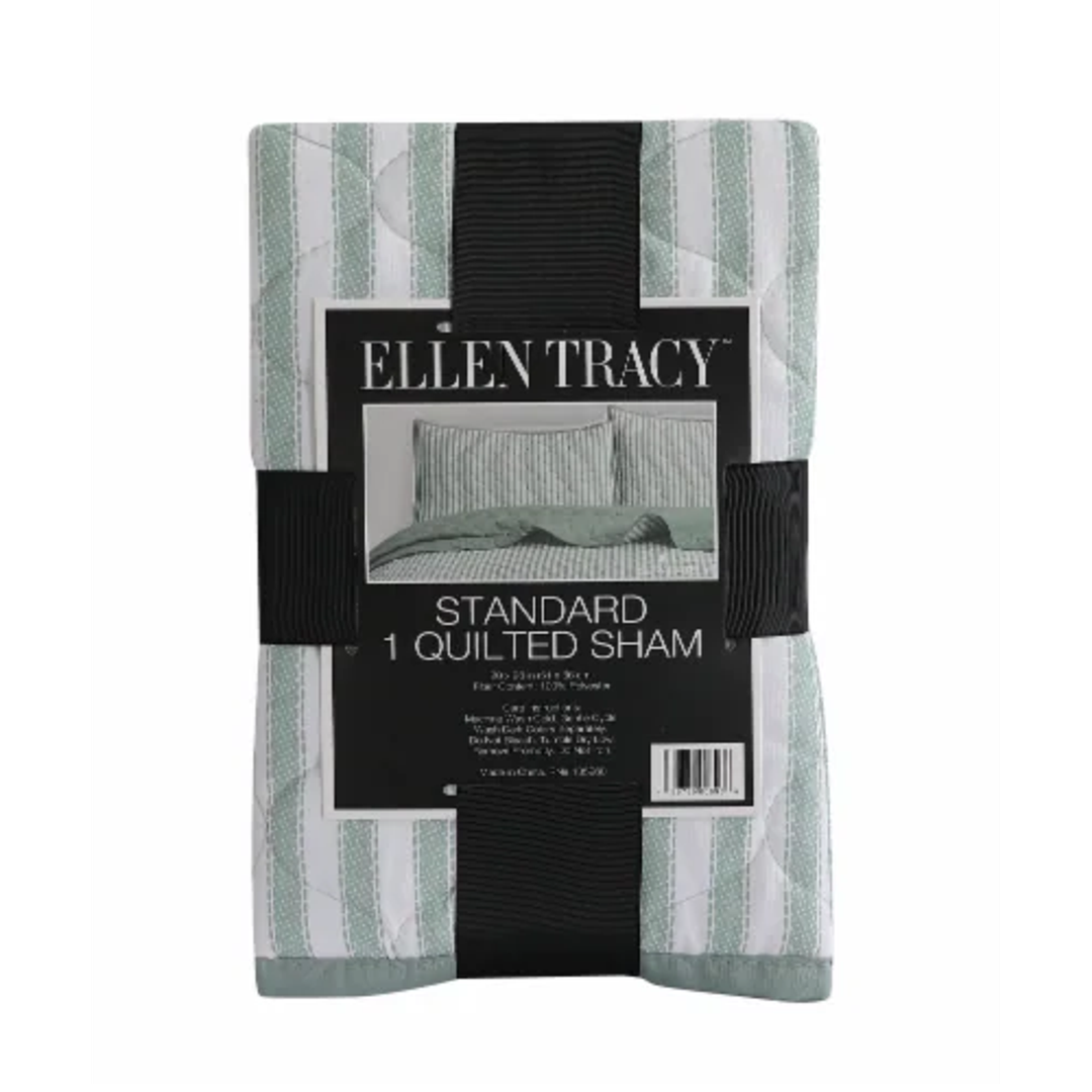 Ellen Tracy Stripe Single Standard Quilted Sham, 20" x 26"