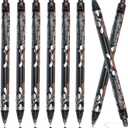 6Pcs Erasable Gel Pens Black Ink, 0.5mm Retractable Quick Dry Fine Point Pens, Smooth Writing Pens for Journaling, Coloring, Drawing, Doodling, Note Taking