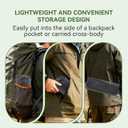 Extra Large Foldable Backpack Stool,with 3 Storage Pockets, Ideal for Camping, Hiking, Outdoor Activities and Events Maximum Weight Capacity 300 lbs (Black)