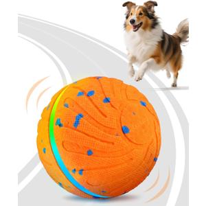 Smart Interactive Dog Balls, Automatic Moving Ball for Medium and Large Dogs, E-TPU New Material, Motion Activated Rolling & Rotating Bouncy Toy for Dog Enrichment & Stimulation