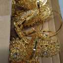 Geiserailie 80 Pcs Gold Flower Napkin Rings Alloy Floral Crystal Rhinestone Bling Holiday Shiny Napkins Ring Holders for Wedding Bridal Thanksgiving Birthday Dinner Party Table Home Decoration Favor