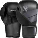 Hayabusa S4 PU Leather Boxing Gloves for Men, Women & Kids, 12oz, Training, Sparring, Kickboxing, Fighting Sports, Taekwondo, MMA, Muay Thai & Arts (Black)