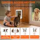 LIBBEPET Cat Door Interior Door, Push & Turn 4-Way Lock Indoor Cat Doors, Reinforced ABS Frame Pet Doors for Cats Up to 18 lbs, Easy DIY Installation for Interior and Exterior Doors, Lagre, L - Inner Size: 7.1"W x 7.7"H
