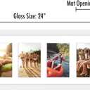 Americanflat 4x6 Collage Picture Frame with Shatter-Resistant Glass - Fits Five 4x6 Photos or Use as One 8x24 Picture Frame - Signature Collection - Collage Frames for Wall Display - White
