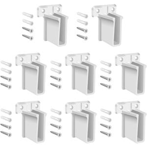 8 Pack Wire Shelf End Bracket, Designed for Closetmaid Wire Shelving, Wall Mount Brackets for Shelves Closet, Screws Included, Wire Shelf Clips, Wall Shelf Brackets, Closet Wire Shelving
